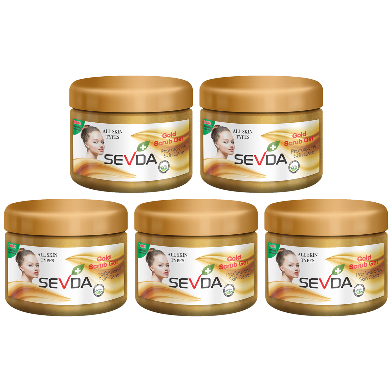 ژل لایه بردار سودا مدل gold حجم 250 میلی لیتر مجموعه 5 عددی